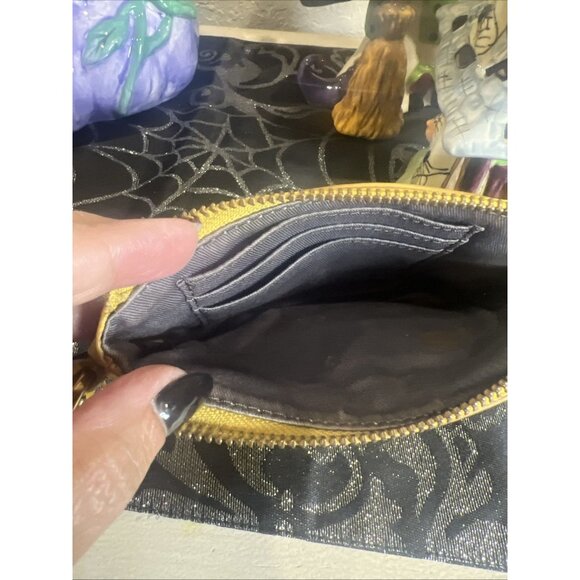 Fossil Leather Yellow Mustard Studded Wristlet Wallet - Picture 11 of 15